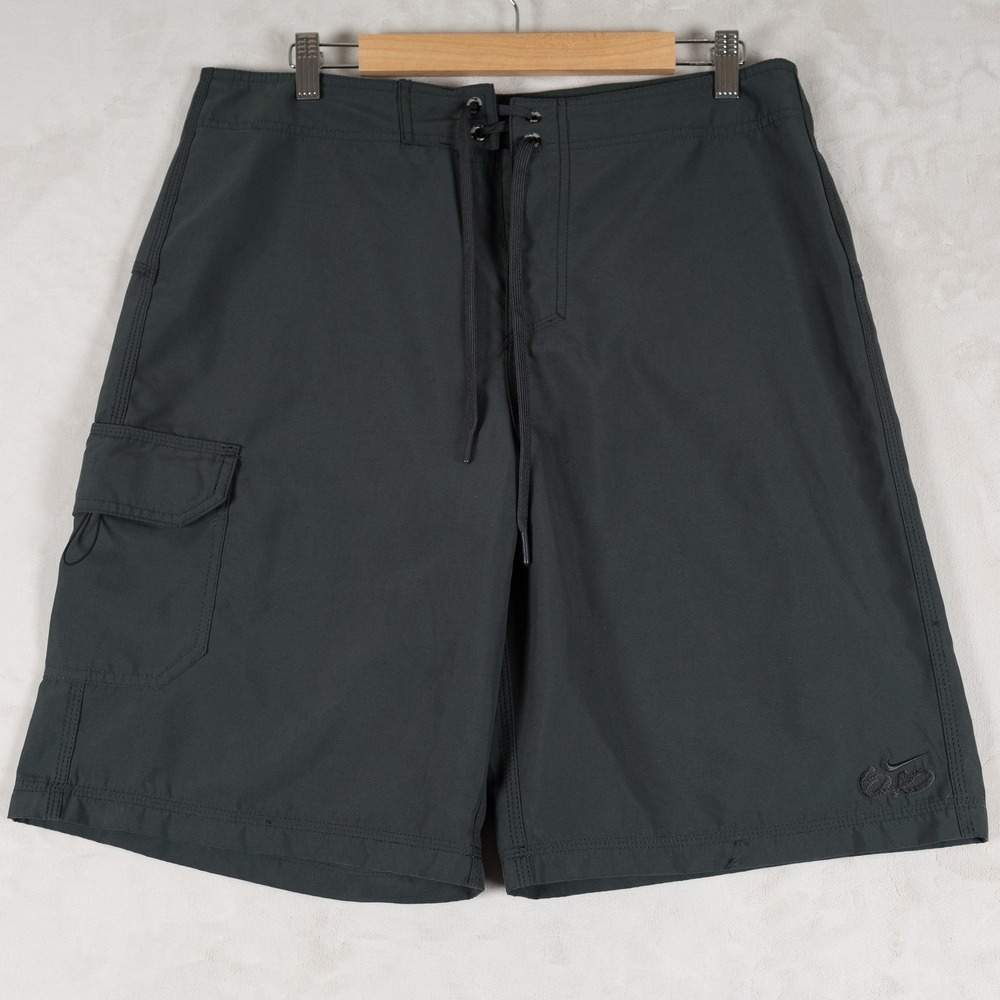 Nike 6.0 Cargo Board Swim Shorts Men's Size‎ 34 Dark Green Embroidered